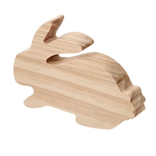 DIYEAH Kaninchen-verzierung Osterdeko Osterhasendekor Ostern Hausdekorationen Dekorative Requisiten Für Ostern Holz Khaki von DIYEAH