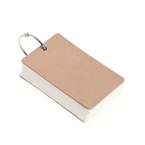 DIYEAH Karten für Notizen und Diy Weiße Kraftpapier Karteikarten mit Ring für Schule Büro und Persönliche Projekte von DIYEAH