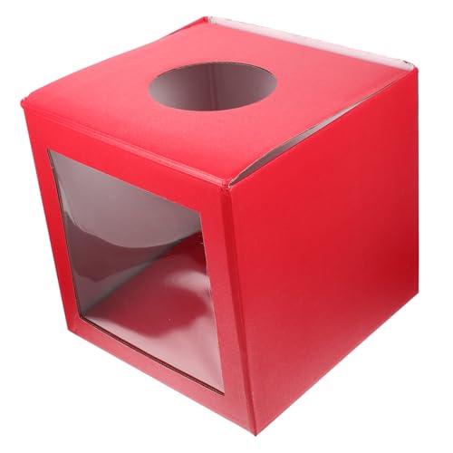 DIYEAH Kasten -Box storage boxes aufbwahrungs-box aufbewahrungsbox für Geschenkidee groß verlosen Aufbewahrungsboxen Tombola-Zubehör Spende liefern Papier rot von DIYEAH