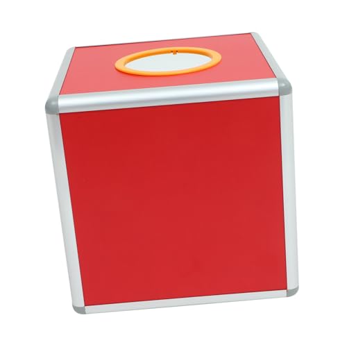 DIYEAH Kasten Tombola-Preisbox Gewinnspielkarten Spendenaktion Geldhalter Tickets klare Spende Tombolaboxen mit Schlitz erinnerungsbox hochzeit Tombola-Losbehälter Aluminiumlegierung rot von DIYEAH