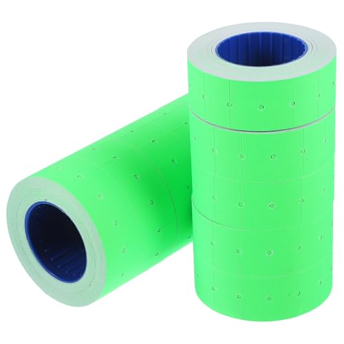DIYEAH Klebeetiketten Preisetiketten Aufkleber Blanko Haftetiketten Stark Klebend für Einzelhandel und Gewerbe Preislabel Sticker Grün von DIYEAH