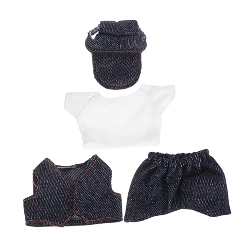 DIYEAH Kleidung für Puppen Plüschspielzeug Outfit Set mit T Shirt Hose Weste und Hut Bunte Puppenkleidung für Rollenspiel und Fantasievolles DIYEAH Kleidung für Puppen Plüschspielzeug Outfit Set mit T Shirt Hose Weste und Hut Bunte Puppenkleidung für Rollenspiel und Fantasievolles von DIYEAH