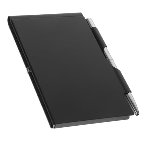 DIYEAH Kleines Notizbuch aus Aluminiumlegierung mit Stift Tragbares Mini Notizetui für To Do Listen Tagebuch und Notizen für Büro Schule und Zuhause von DIYEAH
