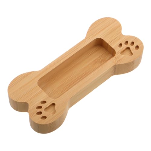 DIYEAH Knochenförmiger Holzvisitenkartenhalter Süßes Design für Büro Schreibtisch Kreativer Kartenständer für Visitenkarten oder Kleine Gegenstände von DIYEAH