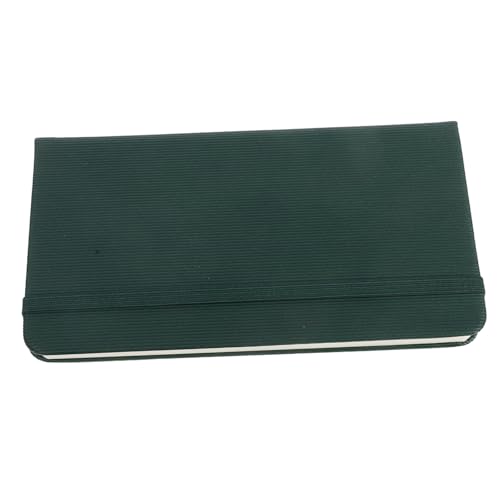 DIYEAH Kompaktes Notizbuch mit Elastischem Band Stilvolles PU Pocket Journal für Männer und Frauen für Reisen Arbeit und Tägliche Notizen Dunkelgrün von DIYEAH