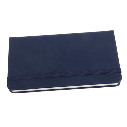 DIYEAH Kompaktes Notizbuch mit Gummibandverschluss Langlebiges Tiefblaues Hardcover für Reisen Arbeit und Täglichen Gebrauch Kleines Notizheft für Männer und Frauen von DIYEAH