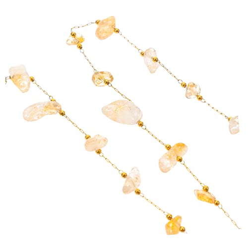 DIYEAH Kristallstein Perlenkette Diy Bastelmaterial Naturstein Perlen für Schmuckherstellung Wiederverwendbar Langlebig Elegantes Design für und Partys von DIYEAH