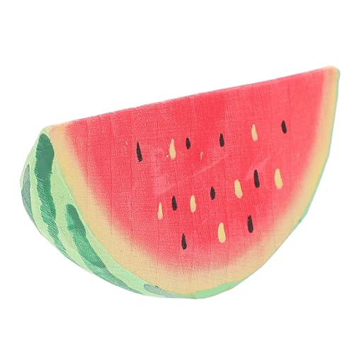 DIYEAH Künstliche Wassermelonenscheibe Holz Realistisches Obstmodell Für Dekoration Für Esstisch Partys Und Hochzeiten Helle Farben Langlebig von DIYEAH