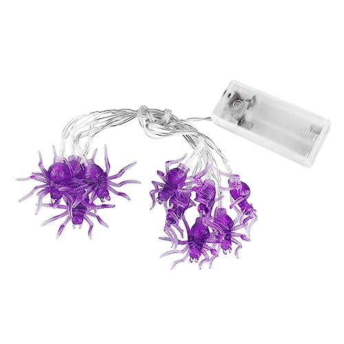 DIYEAH LED Halloween Lichterkette Spinnenform Leds Lila Spinnenlicht für Halloween Deko Innen und Außen Partyfest von DIYEAH