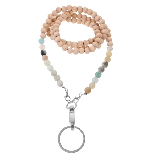 DIYEAH Lanyard mit Holzperlen für Ausweise Tragbare Kette für Id Karten Vielseitiges Schlüsselband Leicht und Langlebig für Täglichen Gebrauch DIYEAH Lanyard mit Holzperlen für Ausweise Tragbare Kette für Id Karten Vielseitiges Schlüsselband Leicht und Langlebig für Täglichen Gebrauch von DIYEAH