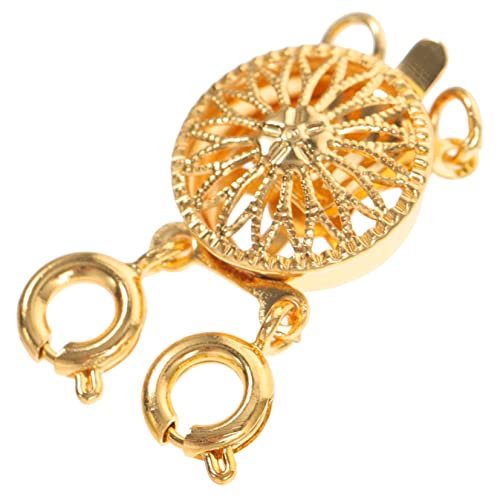 DIYEAH Layered Halskettenverschluss für Frauen Goldene Sonnenblume Vielseitiger Schmuckverschluss für Schichten und Diy Hochwertiger Kupfermaterialverschluss DIYEAH Layered Halskettenverschluss für Frauen Goldene Sonnenblume Vielseitiger Schmuckverschluss für Schichten und Diy Hochwertiger Kupfermaterialverschluss von DIYEAH