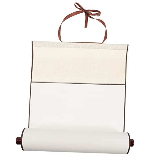 DIYEAH Leere Schriftrolle Leeres Hängeschriftrollenpapier Leere Papierrollen Schriftrolle Kalligraphierolle Leinwandpapierrolle Feng Shui Rolle Malerei Hängeschriftrollen von DIYEAH