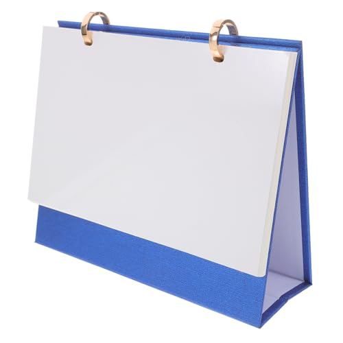 DIYEAH Leerer Tischkalender Diy Desk Memo Pad Täglicher Tischkalender Diy-tageskalender Desktop-kalender Mini-tischkalender Undatierte Memo -kalender Diy -druckkalender Papierstau Blue von DIYEAH