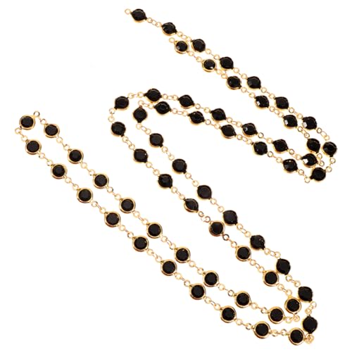 DIYEAH Leichte Vintage Zirkonia Schmuckkette für Damen Diy Halsketten und Armbandkette Kupfer Facettierte Schwarze Zirkonia Gliederkette für Pullover und Schmuckherstellung DIYEAH Leichte Vintage Zirkonia Schmuckkette für Damen Diy Halsketten und Armbandkette Kupfer Facettierte Schwarze Zirkonia Gliederkette für Pullover und Schmuckherstellung von DIYEAH