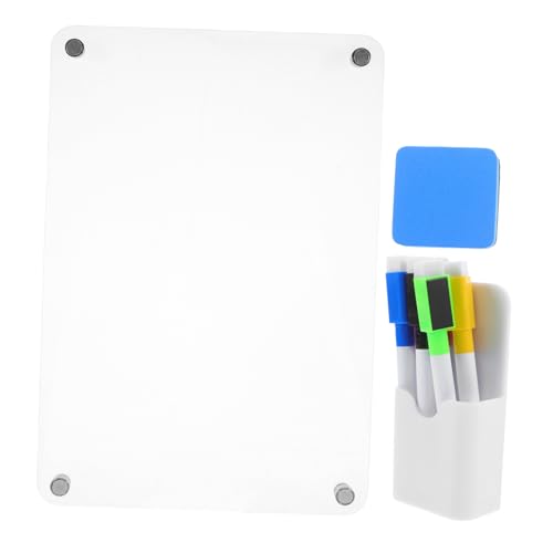 DIYEAH Magnetisches Whiteboard aus Acryl Abwischbar für Kühlschrank mit Markern und Radiergummi für Essensplanung Notizen und Nachrichten im Home Office oder Klassenzimmer von DIYEAH