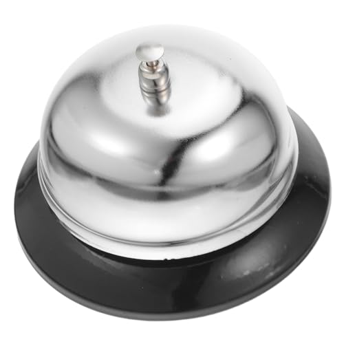 DIYEAH Metall Tischglocke Handdruck Serviceglocke mit Laut Klarem Robuster Vielseitig für Hotel Restaurant Büro Schule Empfang und Zuhause von DIYEAH