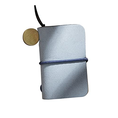 DIYEAH Mini Notizbuch aus Handgearbeitetem für Schule Büro und Reisen Mattem Wachshimmelblau Notizen und Kreative Ideen von DIYEAH
