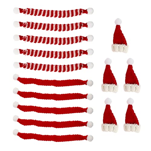 DIYEAH Mini-Weihnachtsmütze Und Schal-Set Mini-Weihnachtsmannmützen Und Schals-Set Wollgarn-Weinflaschenhüllen Rote Weihnachtsdekorationen Für Feiertagspartys 15-Tlg DIYEAH Mini-Weihnachtsmütze Und Schal-Set Mini-Weihnachtsmannmützen Und Schals-Set Wollgarn-Weinflaschenhüllen Rote Weihnachtsdekorationen Für Feiertagspartys 15-Tlg von DIYEAH