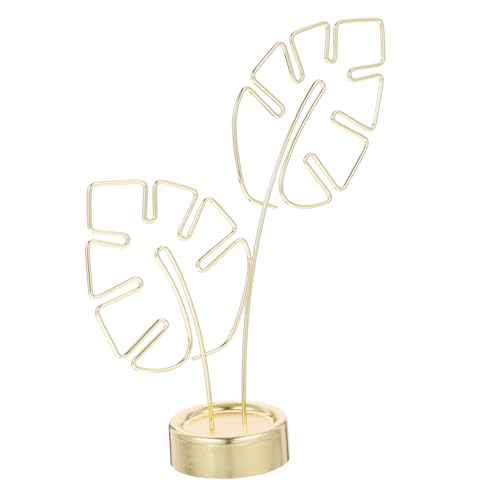 DIYEAH Monstera Tischkartenhalter Metall Foto Clip Dekorativer Memo Ständer für Hochzeit Büro Zuhause Vielseitig für Menükarten und Persönliche Erinnerungen von DIYEAH