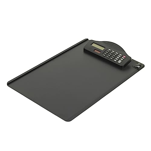 DIYEAH Multifunktionales Klemmbrett mit Taschenrechner Robustes Schreibbrett für Schule Büro und Konferenzen Schwarz von DIYEAH