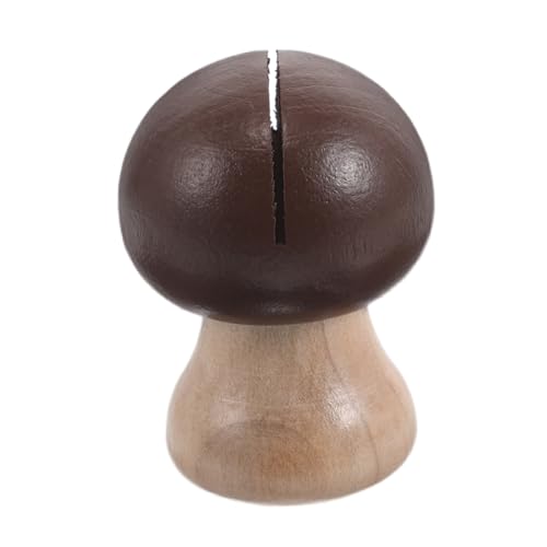 DIYEAH Mushroom Wooden Memo Clip Lustige Schreibtischdekoration Robuster Kartenhalter aus Holz für Notizen Fotos und Dokumente für Büro und Zuhause von DIYEAH