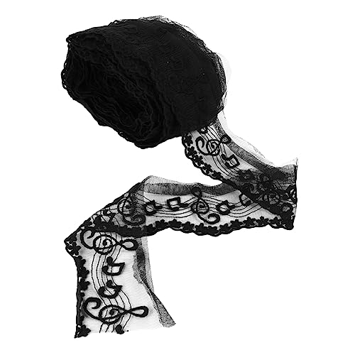 DIYEAH Musikalisches Spitzenband Yards Schwarzes Spitzenmaterial für DIY Handarbeiten Blumenbordüre für Hochzeits und Partydekoration DIYEAH Musikalisches Spitzenband Yards Schwarzes Spitzenmaterial für DIY Handarbeiten Blumenbordüre für Hochzeits und Partydekoration von DIYEAH