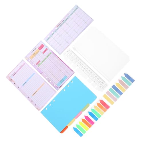 DIYEAH Nachfüllpapier für Ringbuch Buntes Budget und Wochenplaner Papier Kompaktes Loose Leaf Papier Sichere Materialien Einfach Einzufügen für Haushaltsnotizbücher und Organizer von DIYEAH