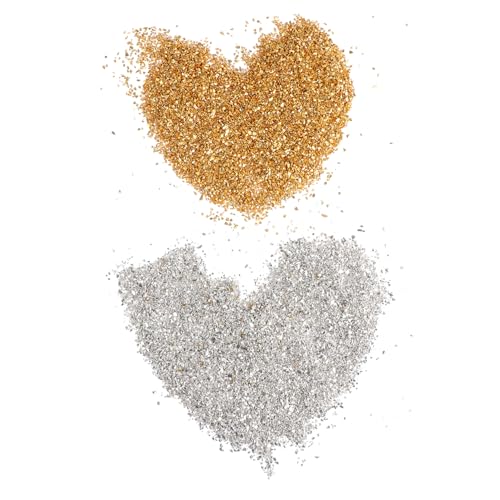 DIYEAH Nageldesign Glas Chips Unregelmäßige Zerkleinerte Glasstein Deko Gold Silber für Nail Art DIY Epoxidharz Schmuckverzierung von DIYEAH