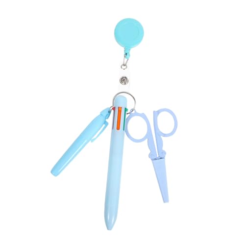 DIYEAH Nurse Pen Set mit Retractable Badge Clip Highlighter Kugelschreiber und Faltbarer Schere Flexibles Tragbares Set für Ärzte und Pflegepersonal im und Büro von DIYEAH
