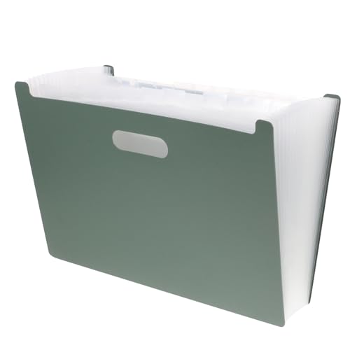 DIYEAH Office File Holder Tragbarer Erweiterbarer Ordner mit Fächern für Dokumente für Büroorganisation Reisen und Studium Matcha von DIYEAH