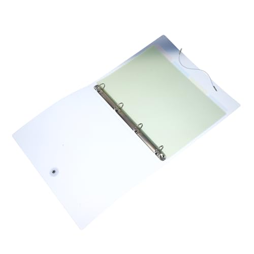 DIYEAH Ordner Schreibwaren Lose Planer Ordner Aktenordner Blattdeckel Loch Dokumente Kleiner Ordner Büroordner Organizer Schulnotizbuch 4 Ring Ordner Aktenordner Kunststoff Blau von DIYEAH