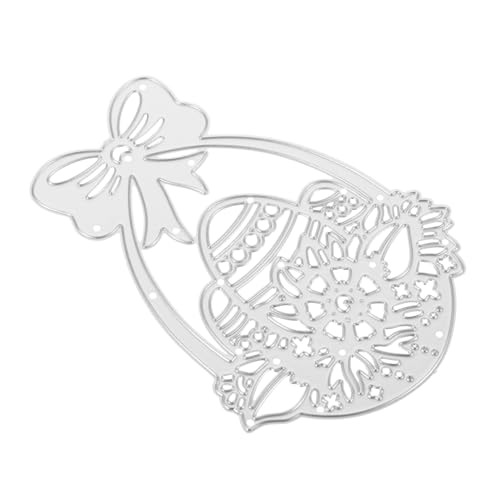 DIYEAH Ostereier-kohlenstoffstahl-messerform Kartenherstellung Holtz Sterben Schneidwerkzeug Stanzformen Ostern Stanzform Diy Dekorative Schablone Bastelvorlage Stanzschablonen Silver von DIYEAH