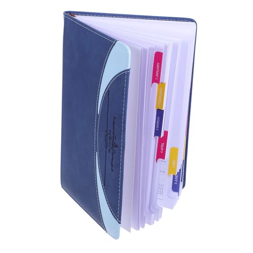 DIYEAH PU Notizbuch mit Monatsregister Multifunktionales Tagebuch für Planung Organisation und Notizen für Büro Schule und Persönliche Nutzung von DIYEAH