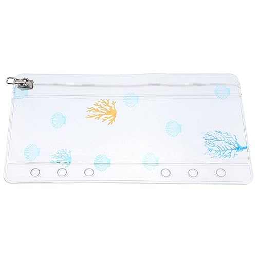 DIYEAH PVC Reißverschluss Tasche für Notizen Ring Ordner Abnehmbarer Binder Wasserdichter Organizer für Büro Schule Reisen für Belege und Dokumente von DIYEAH