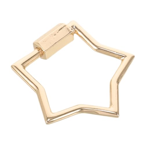 DIYEAH Pentagramm-Anhänger schmuckherstellung schmuck machen Armband Verschluss anahtarlık Verbinder Karabiner Halskettenverbindungsstück Gliederschnalle für Schmuck Zinklegierung Golden von DIYEAH
