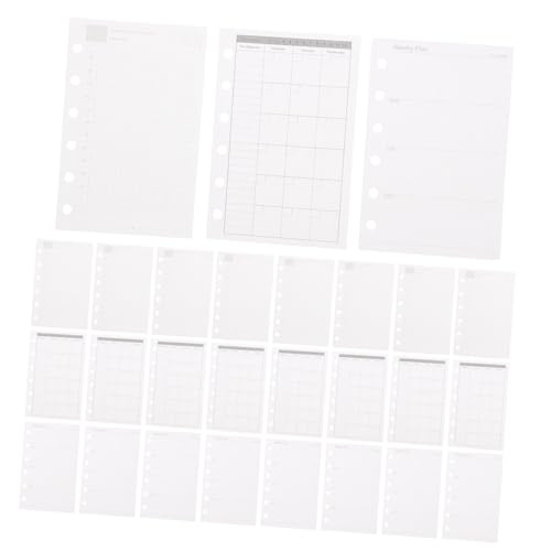 DIYEAH Planer Nachfüllpapier Lose Tages Wochen Monatsplaner Einlagen Kompatibel Ring ringbuch für Schule Büro Unterwegs von DIYEAH