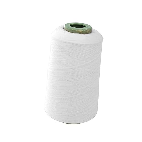 DIYEAH Polyester Nähmaschinenfaden Weiß Hochwertiges Overlocking Garn für Kreative Nähprojekte und Professionelle Anwendungen für Maschinenstickerei und Handarbeiten von DIYEAH