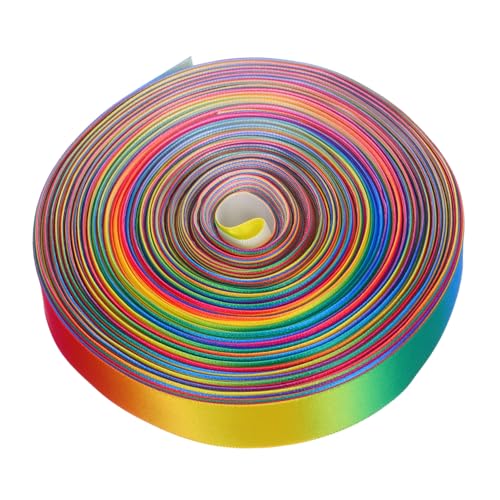 DIYEAH Polyester Regenbogen Stoffband Breit Einseitig Farbverlauf Satin Geschenkband für Hochzeitsdeko Party Blumensträuße Farbbeständig Vielseitig für DIY verpackungen DIYEAH Polyester Regenbogen Stoffband Breit Einseitig Farbverlauf Satin Geschenkband für Hochzeitsdeko Party Blumensträuße Farbbeständig Vielseitig für DIY verpackungen von DIYEAH