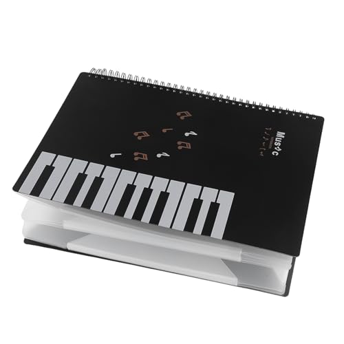 DIYEAH Portable Notenordner für Violine Klavier und Gitarre Seitiger Flip Ordner mit Annotationsfunktion für Musikaufführungen und Unterricht Stabiler Schutz für Notenblätter von DIYEAH
