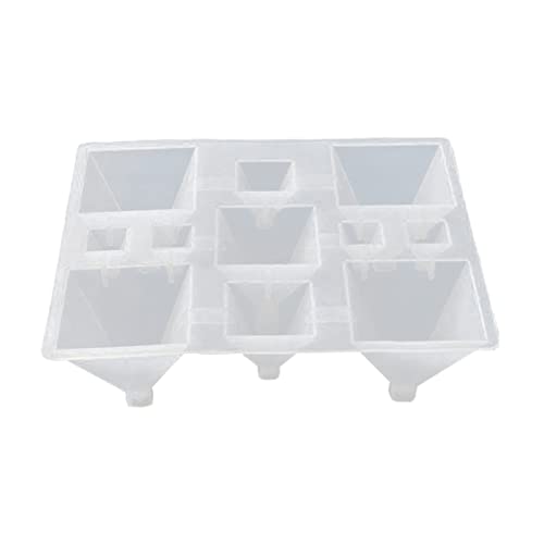 DIYEAH Pyramidenförmige Silikonform Fächer für DIY Kristall und Epoxidharz Fondant Backformen für Kreative Bastelprojekte und Kuchenverzierung von DIYEAH