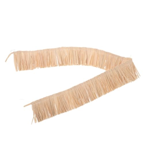 DIYEAH Rafia webt Quasten Dekoration Gras Bastgrasröcke kleine Quasten Hawaiianische Partyzubehör Rattan-Ornamente natürliches Bastband Dekoration aus Baststroh Natürliche Pflanzen Beige von DIYEAH