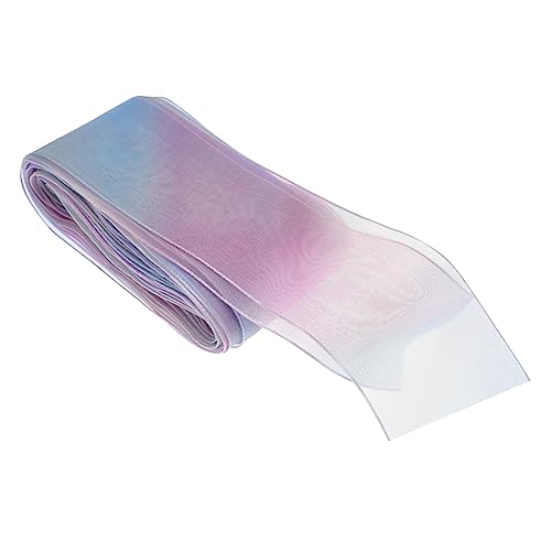 DIYEAH Regenbogen Chiffonband mit Druck Wunderschönes DIY Haarzubehör Yards für Festivals und Kreative Projekte Farbenfrohes Dekorationsband von DIYEAH