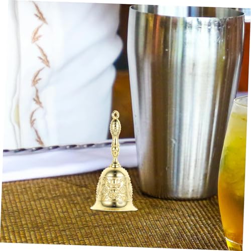 DIYEAH Retro Handkurbelglocke aus Robustem Kupferlegierung Metall Laute Klare Serviceglocke mit Rutschfestem Griff für Restaurant Büro Klassenzimmer und Tischdekoration Langlebige Kleine von DIYEAH