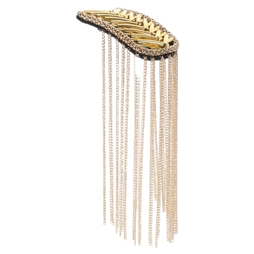 DIYEAH Retro Schulterabzeichen mit Quaste Handgefertigtes Strass Schulterapplikation für Männeranzüge Stilvolle Schulterpolster für Formelle Anlässe Elegantes Accessoire für Hochzeiten von DIYEAH