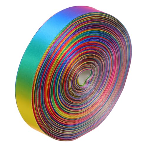 DIYEAH Satin Regenbogenband Breit Yards Lang Vielseitiges Geschenk Hochzeitsdekorationsband Farbverlaufendes Stoffband für Haarbows Blumensträuße und DIY Bastelprojekte DIYEAH Satin Regenbogenband Breit Yards Lang Vielseitiges Geschenk Hochzeitsdekorationsband Farbverlaufendes Stoffband für Haarbows Blumensträuße und DIY Bastelprojekte von DIYEAH