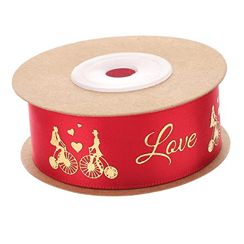 DIYEAH Einzigartige Beeindruckende Rote Seidenbänder Mit Herzmotiv Für Hochzeitsprojekte Blumenverpackungen Geschenkverpackungen von DIYEAH