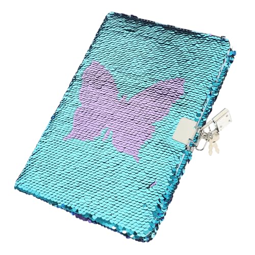 DIYEAH Schloss gesichertes Notizbuch mit Wendbaren Pailletten Kreatives Schulheft für Mädchen Leichtes Tragbares Tagebuch für Wochen Monatsplanung Dekoratives Geschenk mit Butterfly DIYEAH Schloss gesichertes Notizbuch mit Wendbaren Pailletten Kreatives Schulheft für Mädchen Leichtes Tragbares Tagebuch für Wochen Monatsplanung Dekoratives Geschenk mit Butterfly von DIYEAH