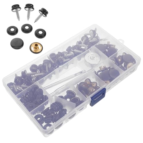DIYEAH Schraub Druckknopf Set Teilig mit Schwarzer Beschichtung Wetterfestes Bootsplanen Snap Tool Kit für Diy Reparatur und Handwerk Tragbarer Aufbewahrungsbox DIYEAH Schraub Druckknopf Set Teilig mit Schwarzer Beschichtung Wetterfestes Bootsplanen Snap Tool Kit für Diy Reparatur und Handwerk Tragbarer Aufbewahrungsbox von DIYEAH