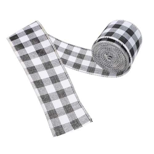 DIYEAH Schwarze Weiße Karierte Juteband Schleifenband Weihnachtsdekoration Geschenkverpackung Band Für DIY Handwerk Hochwertiges Langlebiges Dekoratives Geschenkband DIYEAH Schwarze Weiße Karierte Juteband Schleifenband Weihnachtsdekoration Geschenkverpackung Band Für DIY Handwerk Hochwertiges Langlebiges Dekoratives Geschenkband von DIYEAH