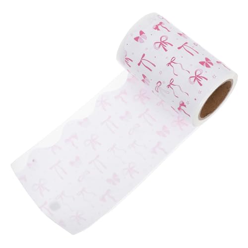 DIYEAH Selbstklebender Bulletin Board Border mit Chic Bow Knot Design für Klassenzimmer Büro und Wanddekoration Weiße Bordüre für Einladende von DIYEAH
